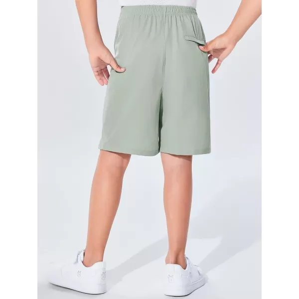 Haloumoning Boys Athletic Shorts Quick Dry Kids Summer Casual Elastic Waist Basketball Shorts with Pockets 5-14 Years
