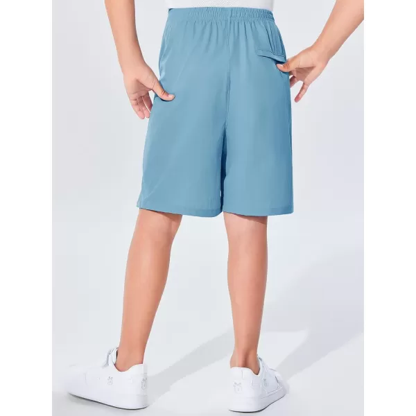 Haloumoning Boys Athletic Shorts Quick Dry Kids Summer Casual Elastic Waist Basketball Shorts with Pockets 5-14 Years