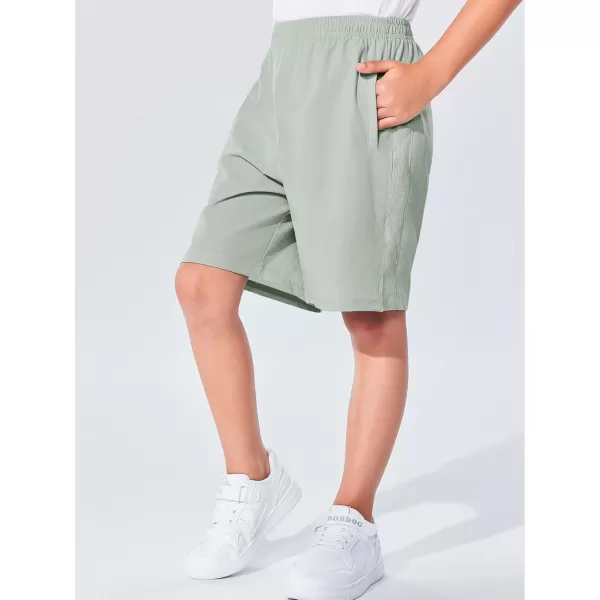 Haloumoning Boys Athletic Shorts Quick Dry Kids Summer Casual Elastic Waist Basketball Shorts with Pockets 5-14 Years