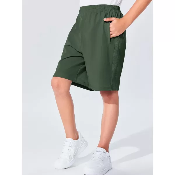 Haloumoning Boys Athletic Shorts Quick Dry Kids Summer Casual Elastic Waist Basketball Shorts with Pockets 5-14 Years