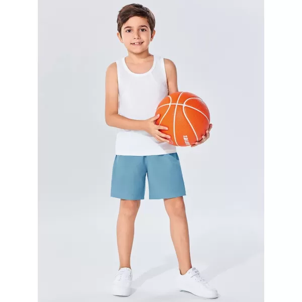 Haloumoning Boys Athletic Shorts Quick Dry Kids Summer Casual Elastic Waist Basketball Shorts with Pockets 5-14 Years