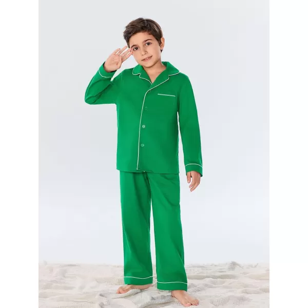 Haloumoning Boys Button Down Clothing Sets 2 Piece Long Sleeve Shirts and Pants Outfits 5-14 Years