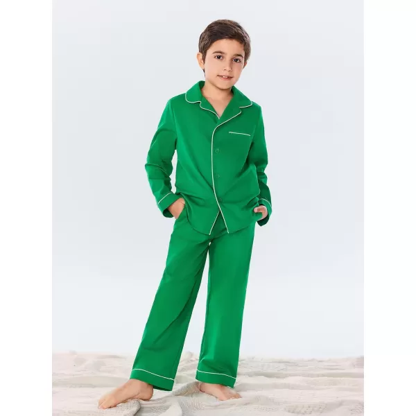 Haloumoning Boys Button Down Clothing Sets 2 Piece Long Sleeve Shirts and Pants Outfits 5-14 Years