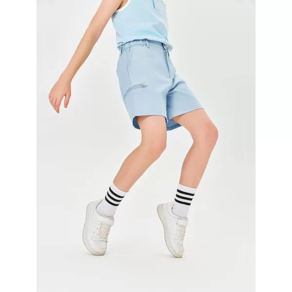 Haloumoning Boys Cargo Shorts Hiking Casual Quick Dry Elastic Waist Athletic Outdoor Short with 6 Pockets 5-14 Years