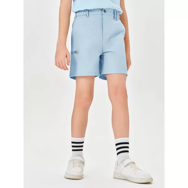 Haloumoning Boys Cargo Shorts Hiking Casual Quick Dry Elastic Waist Athletic Outdoor Short with 6 Pockets 5-14 Years