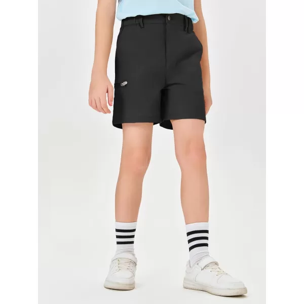 Haloumoning Boys Cargo Shorts Hiking Casual Quick Dry Elastic Waist Athletic Outdoor Short with 6 Pockets 5-14 Years