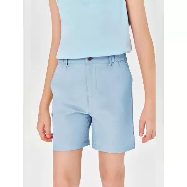 Haloumoning Boys Cargo Shorts Hiking Casual Quick Dry Elastic Waist Athletic Outdoor Short with 6 Pockets 5-14 Years