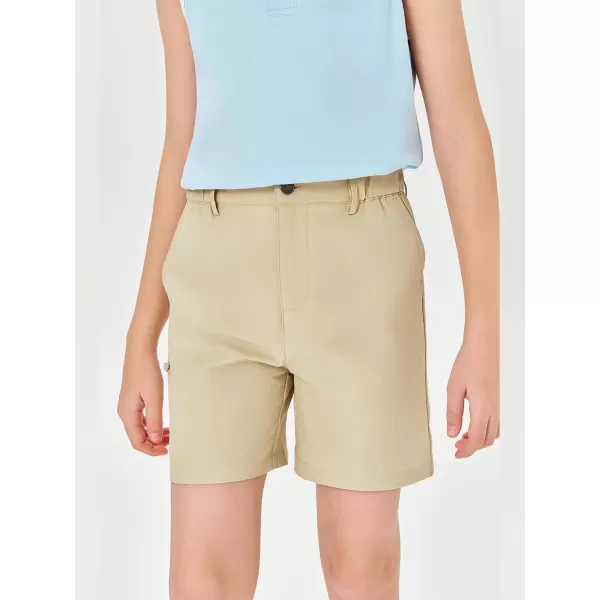 Haloumoning Boys Cargo Shorts Hiking Casual Quick Dry Elastic Waist Athletic Outdoor Short with 6 Pockets 5-14 Years