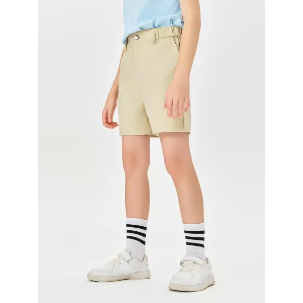 Haloumoning Boys Cargo Shorts Hiking Casual Quick Dry Elastic Waist Athletic Outdoor Short with 6 Pockets 5-14 Years