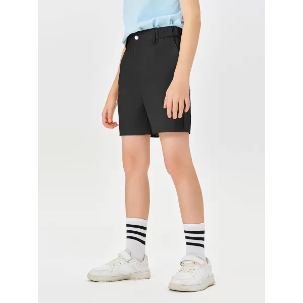 Haloumoning Boys Cargo Shorts Hiking Casual Quick Dry Elastic Waist Athletic Outdoor Short with 6 Pockets 5-14 Years