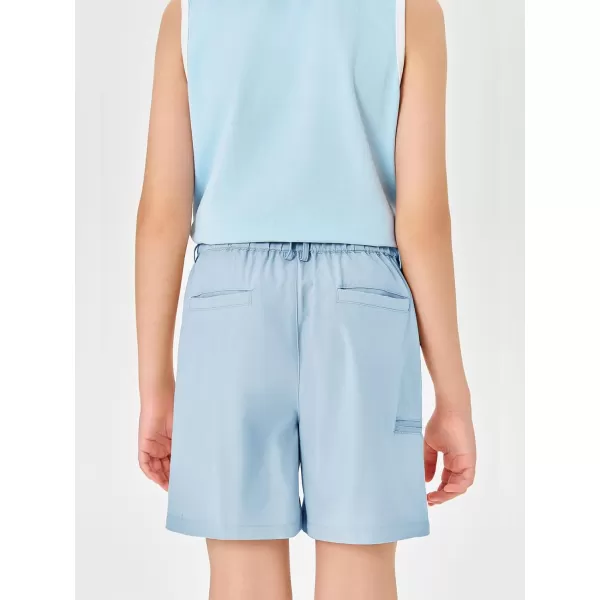 Haloumoning Boys Cargo Shorts Hiking Casual Quick Dry Elastic Waist Athletic Outdoor Short with 6 Pockets 5-14 Years