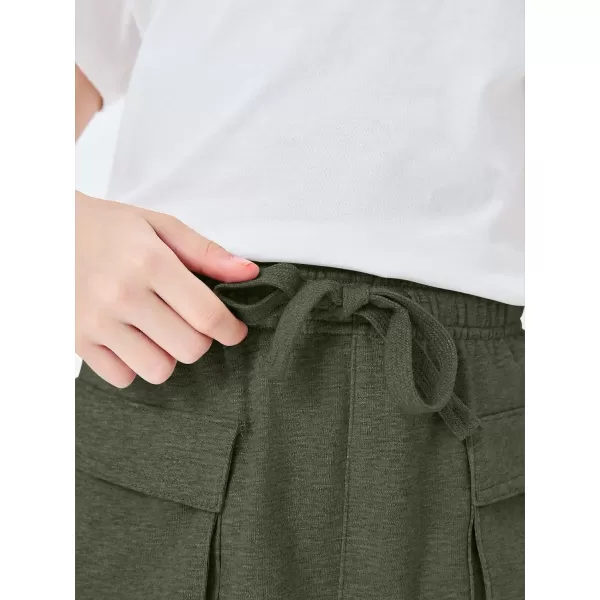 Haloumoning Boys Casual Cargo Shorts Drawstring Elastic Waist Pull On Jogger Shorts with Pockets 5-14 Years