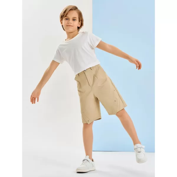 Haloumoning Boys Fashion Riveted Bermuda Shorts 4-14 Years
