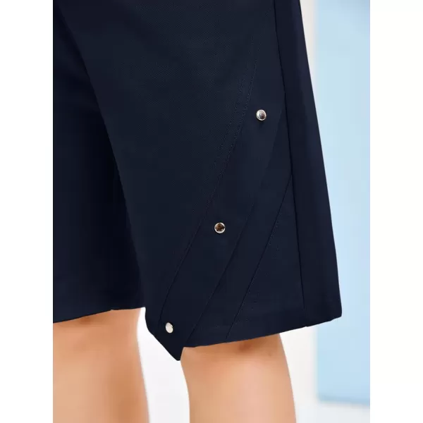 Haloumoning Boys Fashion Riveted Bermuda Shorts 4-14 Years