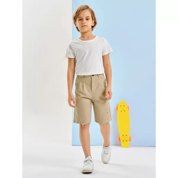Haloumoning Boys Fashion Riveted Bermuda Shorts 4-14 Years