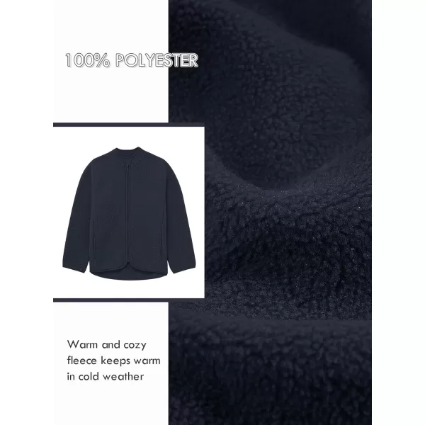 Haloumoning Boys Full Zip Up Fleece Jackets Long Sleeve Kids Warm Cozy Winter Outerwear Coat