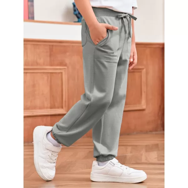 Haloumoning Boys Jogger Sweatpants Casual Drawstring Elastic Waist Soft Athletic Pants 3-14 Years