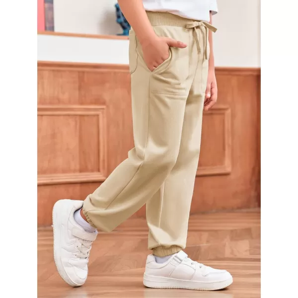 Haloumoning Boys Jogger Sweatpants Casual Drawstring Elastic Waist Soft Athletic Pants 3-14 Years