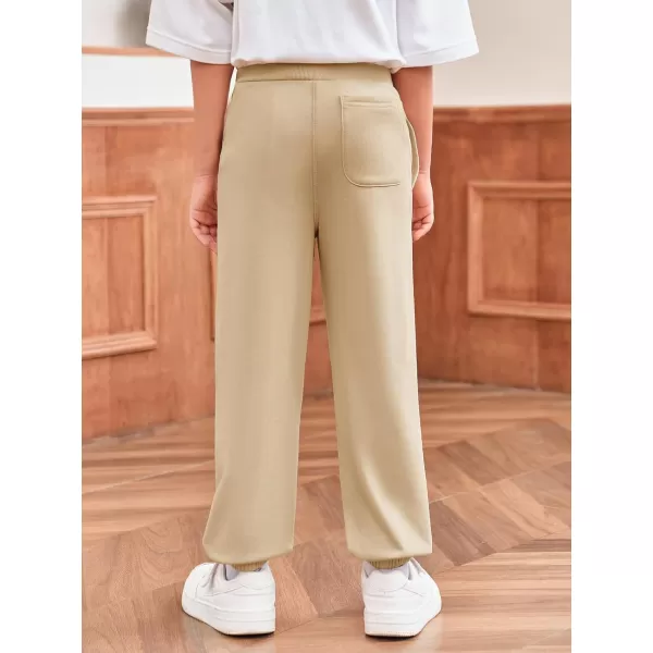 Haloumoning Boys Jogger Sweatpants Casual Drawstring Elastic Waist Soft Athletic Pants 3-14 Years