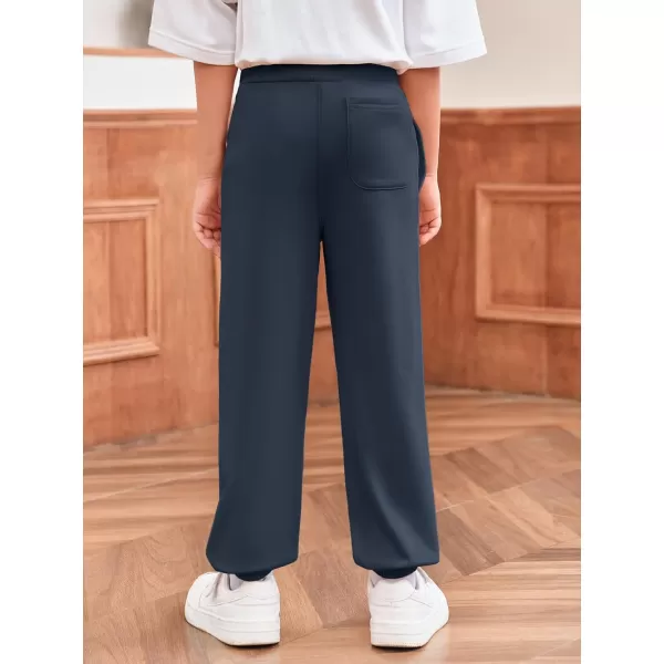Haloumoning Boys Jogger Sweatpants Casual Drawstring Elastic Waist Soft Athletic Pants 3-14 Years