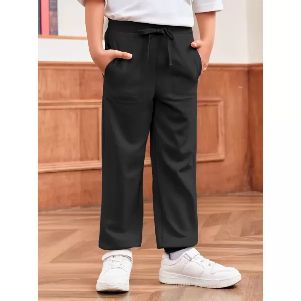 Haloumoning Boys Jogger Sweatpants Casual Drawstring Elastic Waist Soft Athletic Pants 3-14 Years