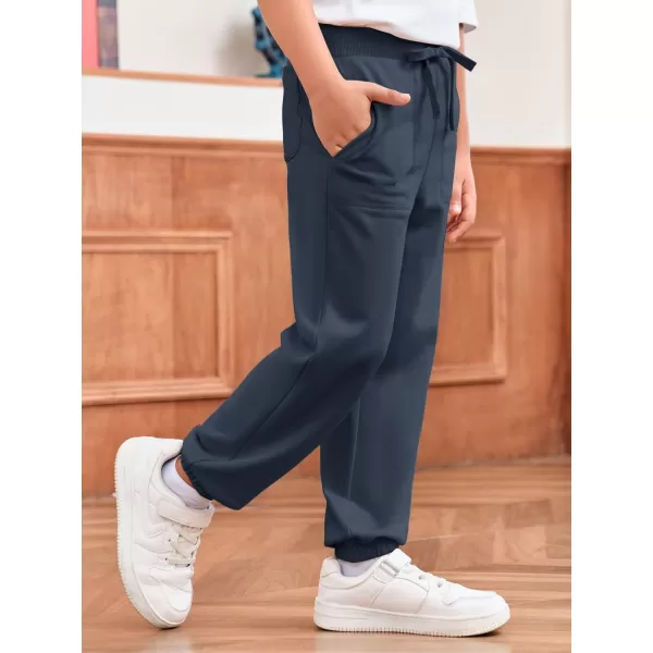 Haloumoning Boys Jogger Sweatpants Casual Drawstring Elastic Waist Soft Athletic Pants 3-14 Years