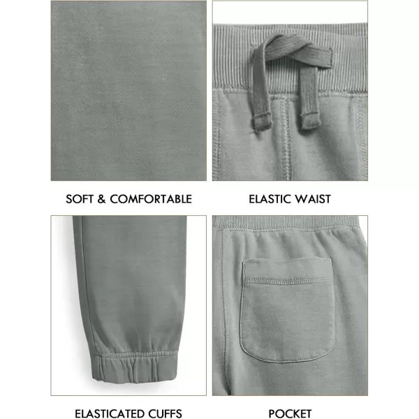 Haloumoning Boys Jogger Sweatpants Casual Drawstring Elastic Waist Soft Athletic Pants 3-14 Years