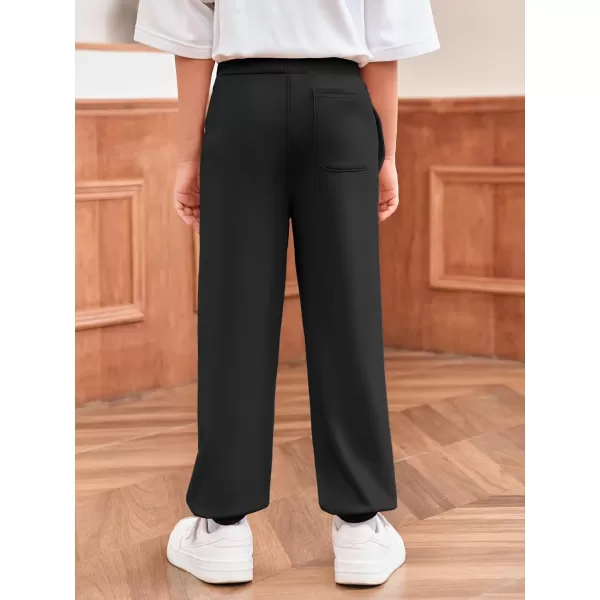 Haloumoning Boys Jogger Sweatpants Casual Drawstring Elastic Waist Soft Athletic Pants 3-14 Years