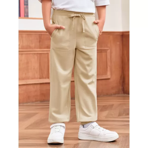 Haloumoning Boys Jogger Sweatpants Casual Drawstring Elastic Waist Soft Athletic Pants 3-14 Years