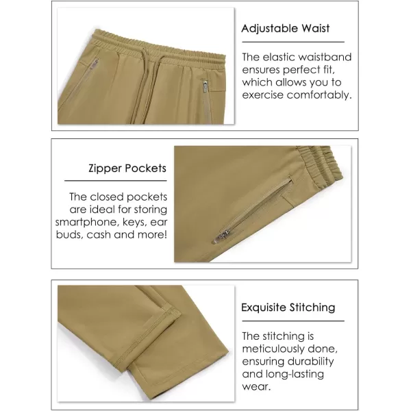 Haloumoning Boys Lightweight Hiking Pants Athletic Quick Dry Kids Drawstring Sweatpants with Zipper Pockets 4-14 Years