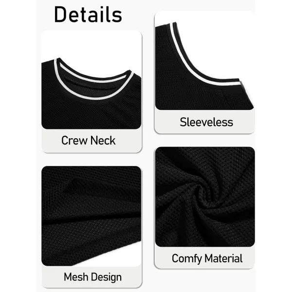 Haloumoning Boys Mesh Tank Tops Kids Sleeveless Athletic Shirts Jerseys 4-14 Years