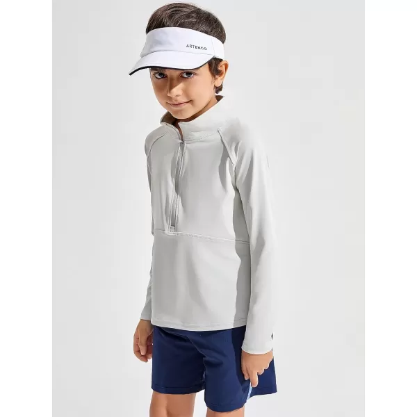 Haloumoning Boys Quarter Zip Sweatshirt Long Sleeve Athletic Pullover for Kids Workout Tops 5-14 Years
