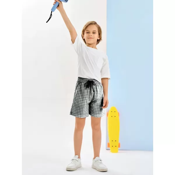 Haloumoning Boys Shorts Summer Casual Drawstring High Waisted Shorts with Pockets 5-14 Years