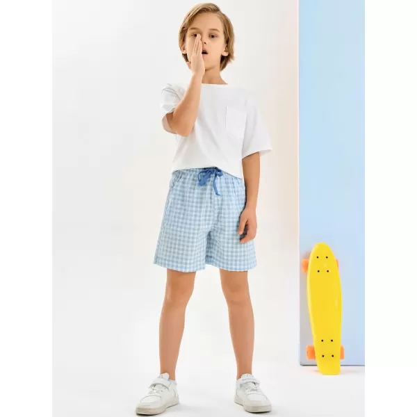 Haloumoning Boys Shorts Summer Casual Drawstring High Waisted Shorts with Pockets 5-14 Years
