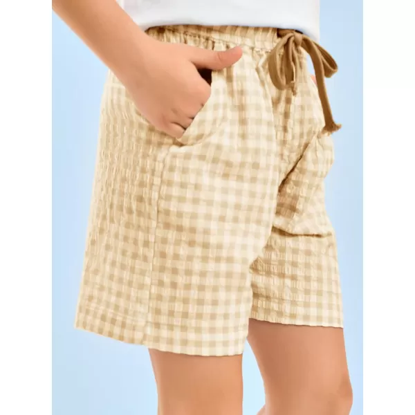 Haloumoning Boys Shorts Summer Casual Drawstring High Waisted Shorts with Pockets 5-14 Years