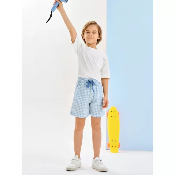Haloumoning Boys Shorts Summer Casual Drawstring High Waisted Shorts with Pockets 5-14 Years