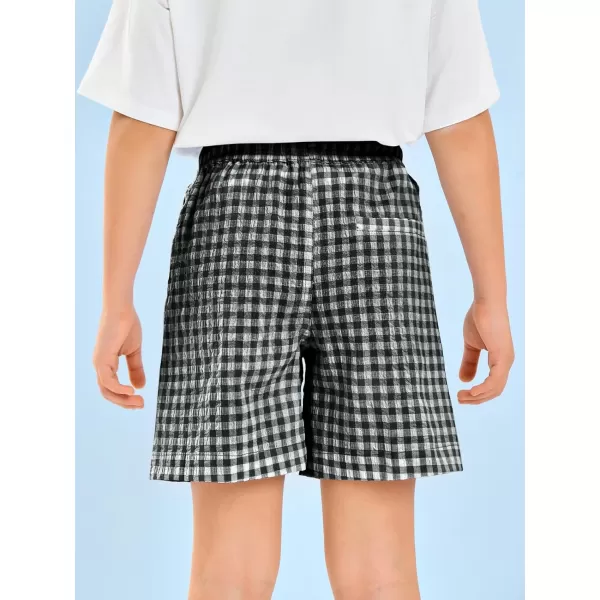 Haloumoning Boys Shorts Summer Casual Drawstring High Waisted Shorts with Pockets 5-14 Years