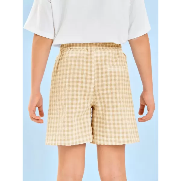 Haloumoning Boys Shorts Summer Casual Drawstring High Waisted Shorts with Pockets 5-14 Years