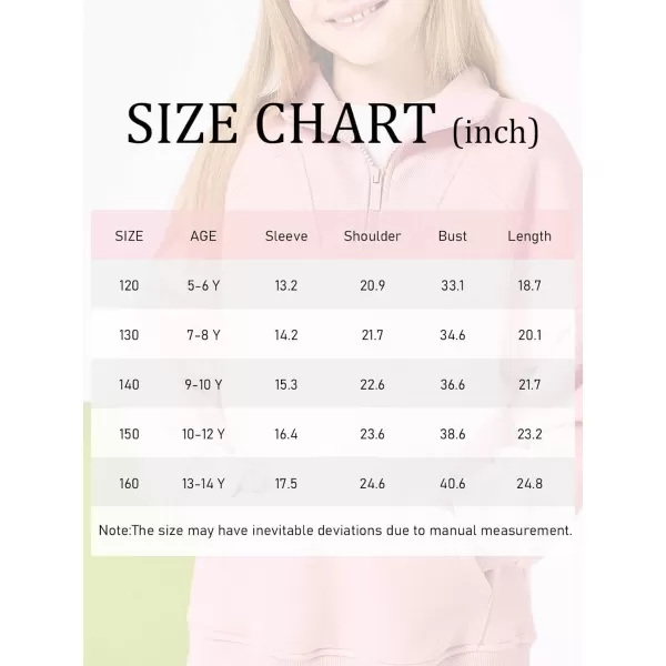 Haloumoning Girls Quarter Zip Sweatshirts Oversized Pullover Long Sleeve Mock Neck Warm Fleece Clothes