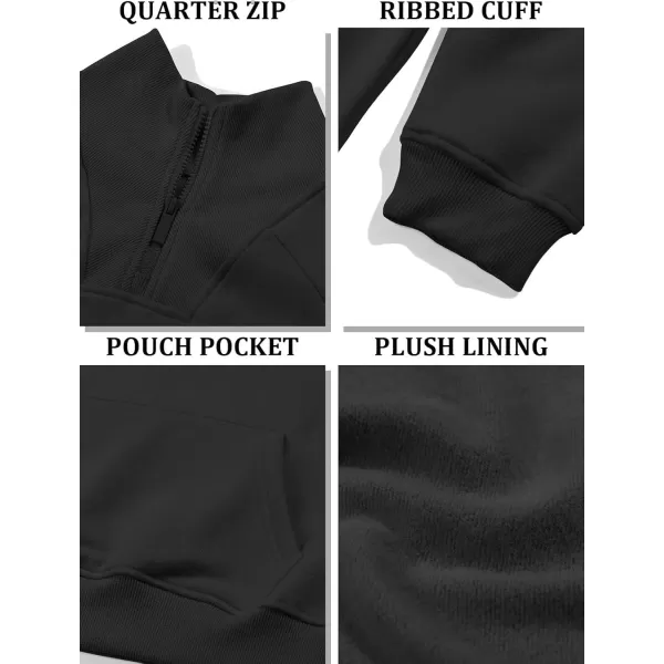 Haloumoning Girls Quarter Zip Sweatshirts Oversized Pullover Long Sleeve Mock Neck Warm Fleece Clothes