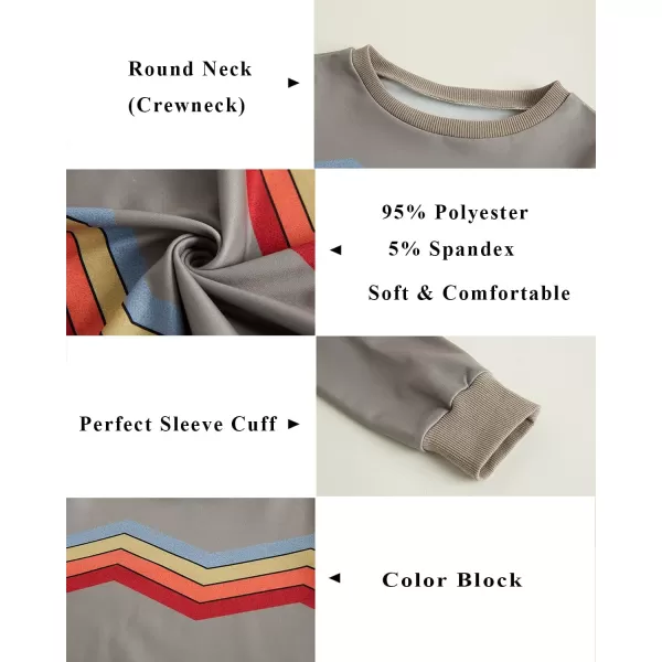 Haloumoning Girls Striped Color Block Sweatshirts Kids Tie Dye Crewneck Long Sleeve Pullover Tops 4-15 Years
