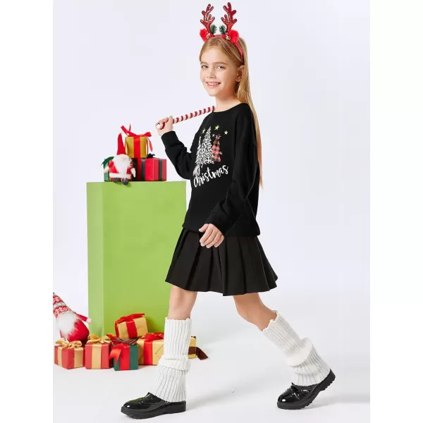 Haloumoning Girls Striped Color Block Sweatshirts Kids Tie Dye Crewneck Long Sleeve Pullover Tops 4-15 Years