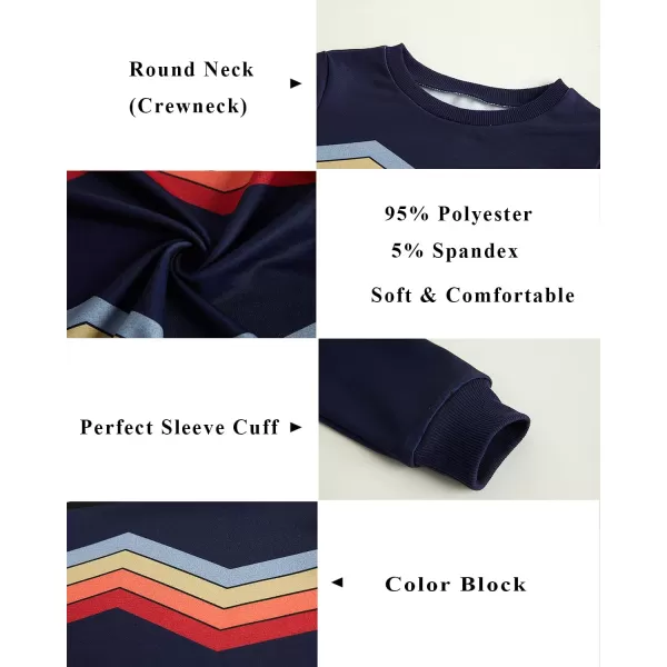 Haloumoning Girls Striped Color Block Sweatshirts Kids Tie Dye Crewneck Long Sleeve Pullover Tops 4-15 Years