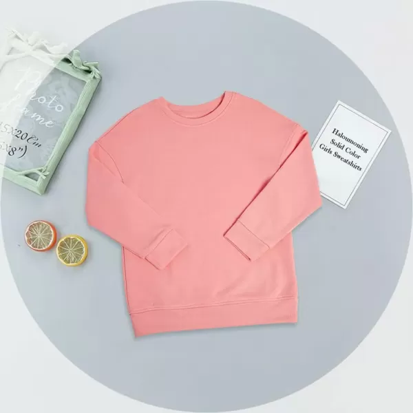 Haloumoning Girls Striped Color Block Sweatshirts Kids Tie Dye Crewneck Long Sleeve Pullover Tops 4-15 Years