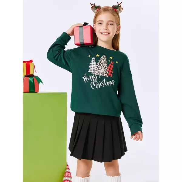 Haloumoning Girls Striped Color Block Sweatshirts Kids Tie Dye Crewneck Long Sleeve Pullover Tops 4-15 Years