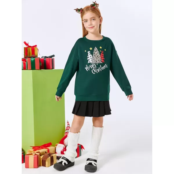 Haloumoning Girls Striped Color Block Sweatshirts Kids Tie Dye Crewneck Long Sleeve Pullover Tops 4-15 Years