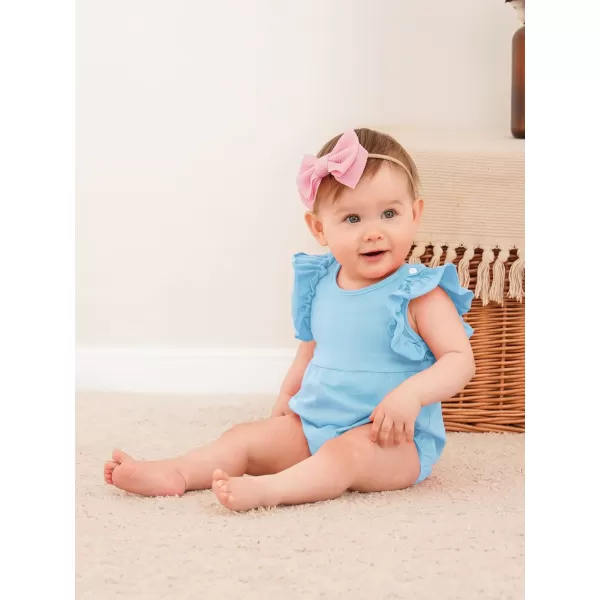 Haloumoning Newborn Baby Girl Clothes Summer Cute Bubble Romper Bodysuit Infant Outfits