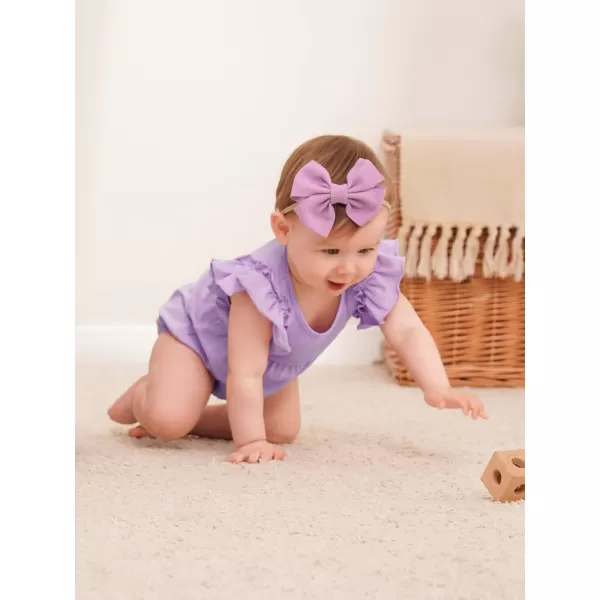 Haloumoning Newborn Baby Girl Clothes Summer Cute Bubble Romper Bodysuit Infant Outfits