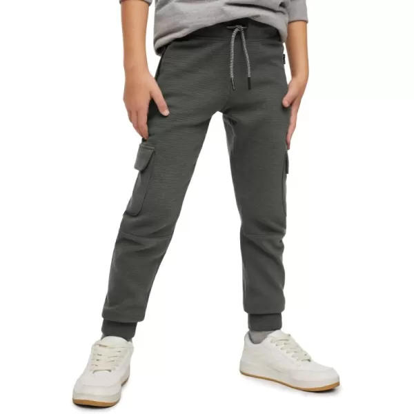 Boys Cargo Sweatpants Kids Casual Drawstring Waist Joggers Soft Knitted Active Pants 5-14 Years