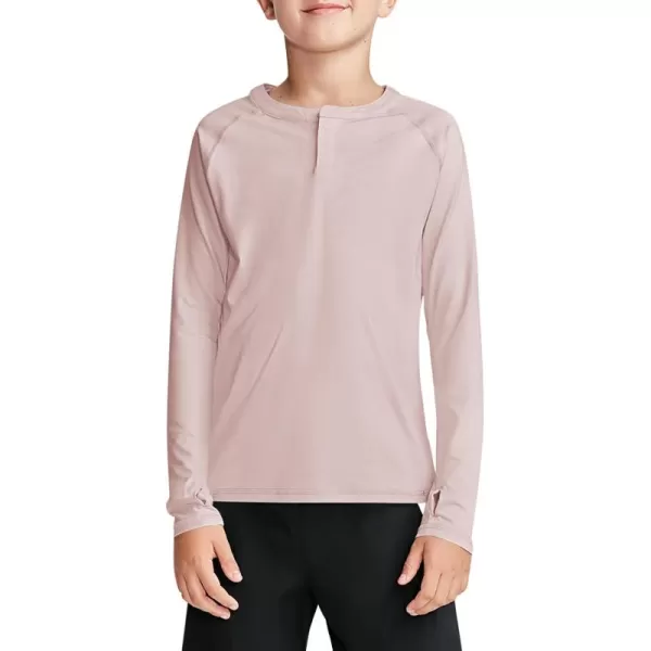 Boys Long Sleeve Thumb Hole Athletic Shirts Kids Dry Fit Henley Tshirts Tops Tees 5-14 Years